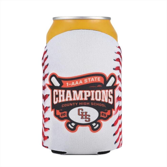 DC1000RD4CP-BASE Baseball Can Cooler With Full Color Custom Imprint